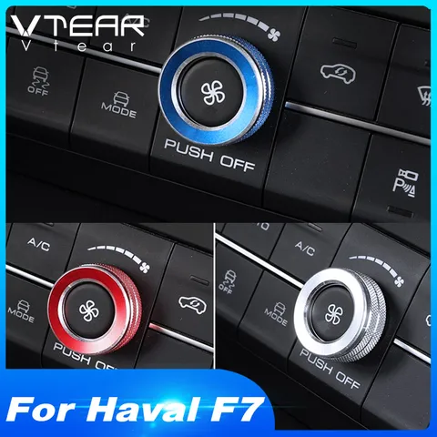 Vtear для Хавейл Ф7 Haval F7 F7X нагревательная ручка крышка Украшение переключатель переменного тока Ручка панели отделки интерьера литье автомобиля Стайлинг Аксессуары