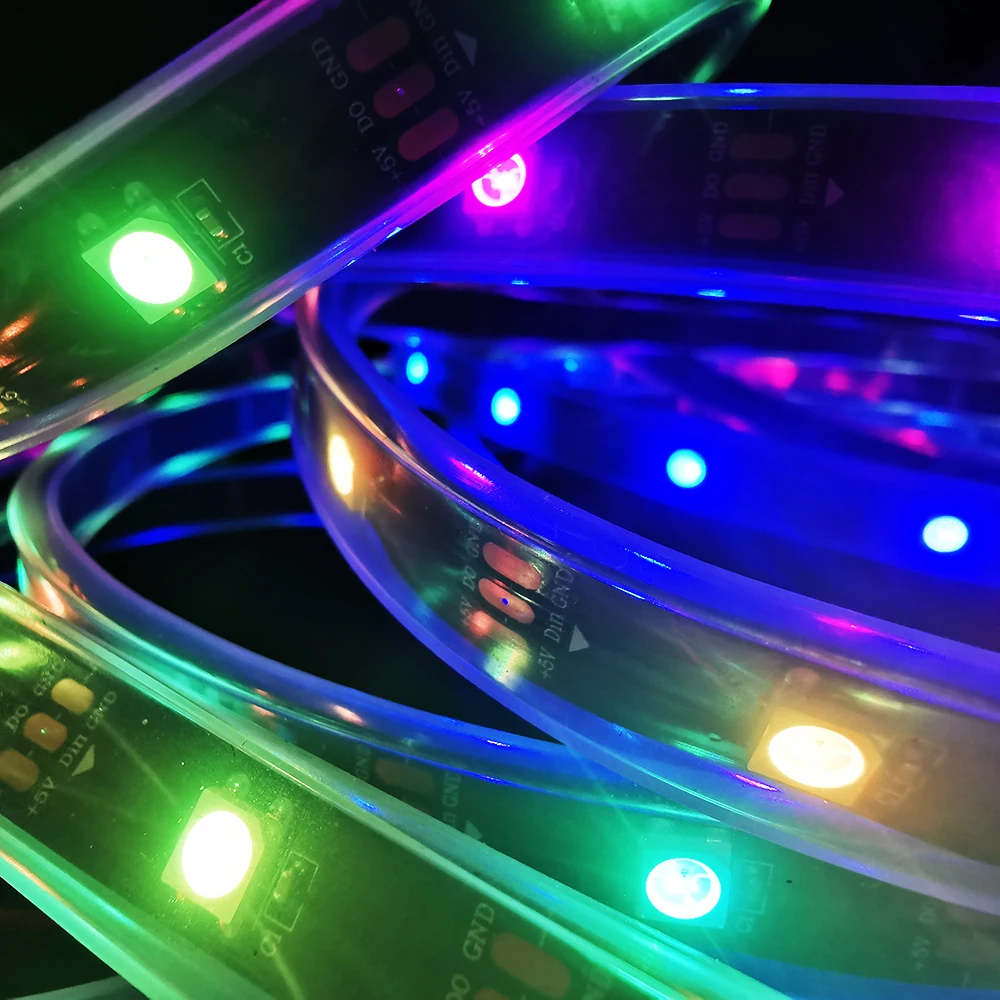 Индивидуально Адресуемая светодиодная RGB лента 5050 WS2812B 5 в постоянного тока 3