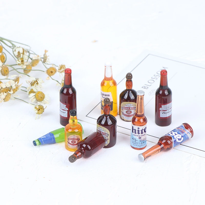 10 шт. 1:12 миниатюрные напитки для кукольного домика модель вина куклы кухонные