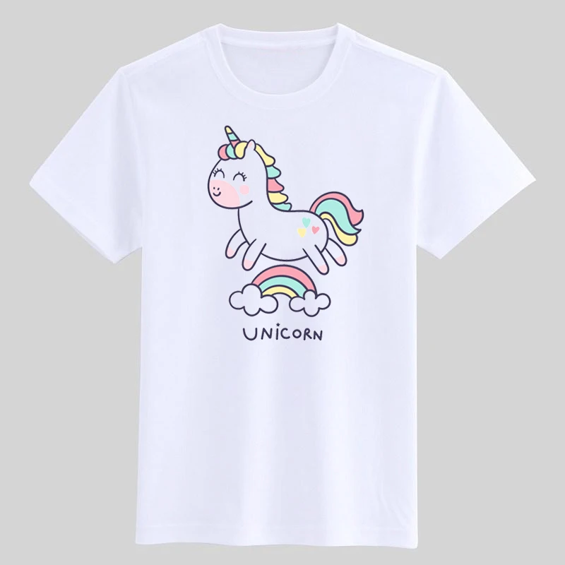 

unicorn tshirt girl funny cartoon t shirt cute girls summer tops children’s clothing kids clothes boys t shirts boy t-shirts