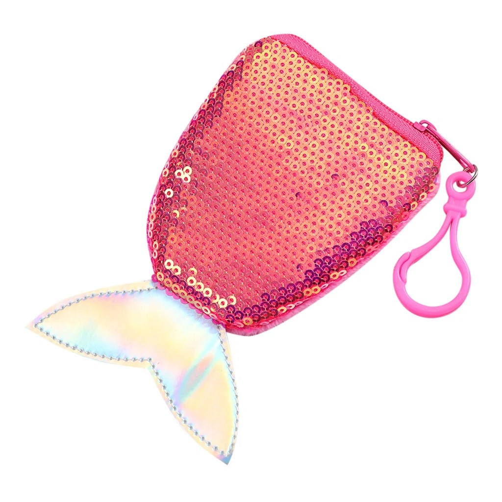 2019 модная сумка клатч с блестками и хвостом рыбы для родителей детей кошелек