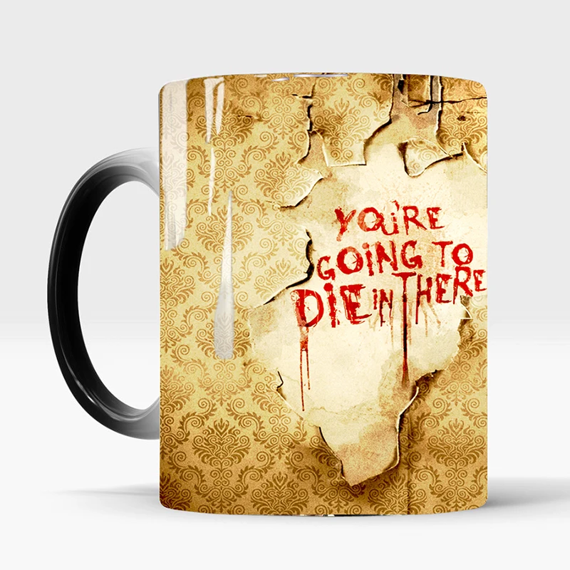 New 1Pcs 350mL The Walking Dead Mug Color Changing Heat Sensitive Ceramic Coffee Milk Tea Magic Cup Birthday Gifts for Friends | Дом и сад