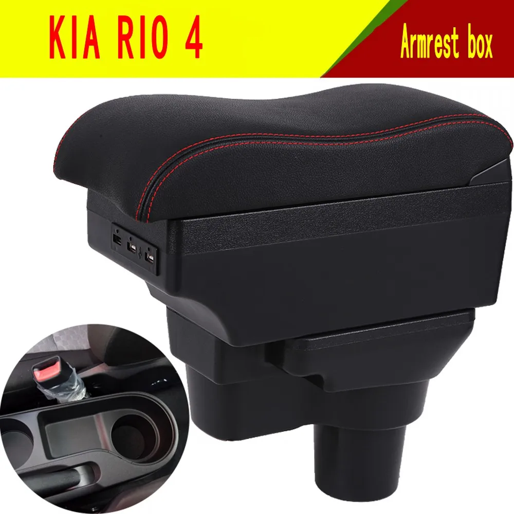 

For Hyundai solaris 2 accent Verna Armrest Box Arm Elbow Rest Central Console Storage Car Accessories Interior with USB Cup Hold