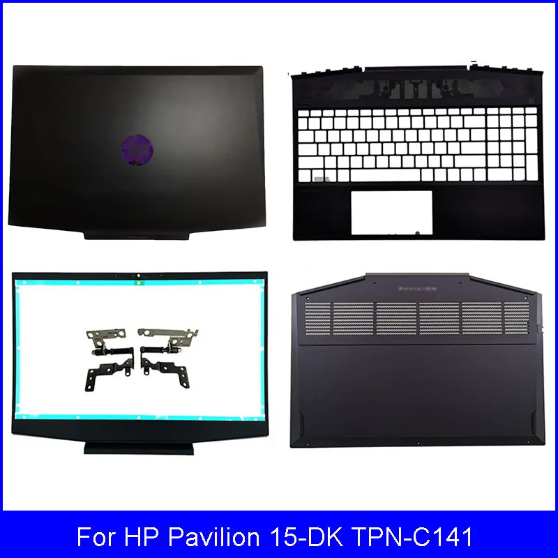 

New Laptop LCD Back Cover For HP Pavilion 15-DK TPN-C141 Series Front Bezel/Hinges/Palrmest/Bottom Case L57174-001 AP2K8000320