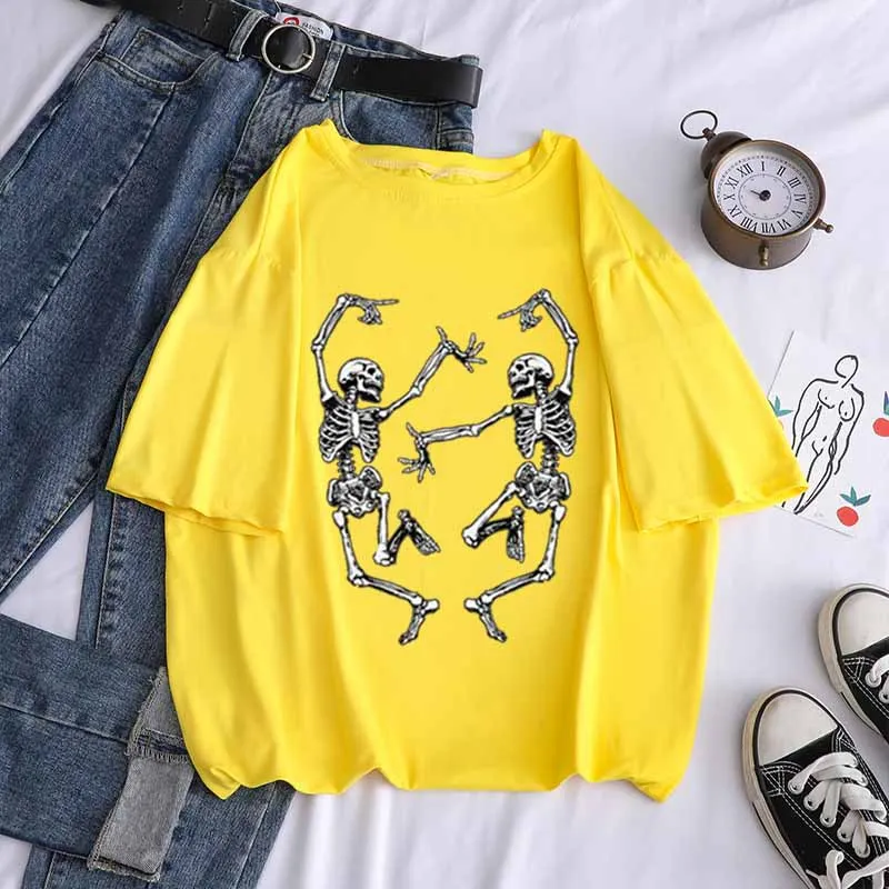 

Dancing bones for sprot Boys Girl t-shirt BF Sleeve T-Shirt Sexy Loose Casual t shirt Unisex Male Short Sleeve Summer Tee Top