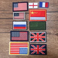 american german france russia united kingdom flag icon embroidery applique patch for clothes diy iron on badges on the backpack