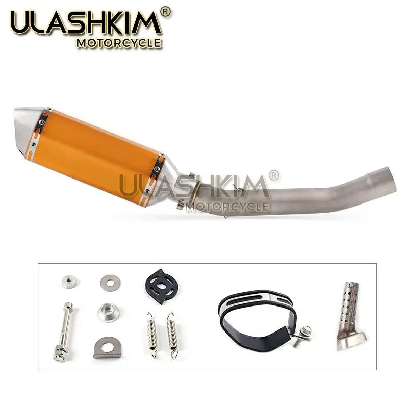 

Full System Slip On For kawasaki Z750 Z 750 With DB Killer Motorcycle Exhaust Muffler Escape Middle Link Mid Pipe Q