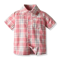 baby boy shirt boys short sleeve shirts blusa rosa pink casual kids button shirt beach shirts for boys