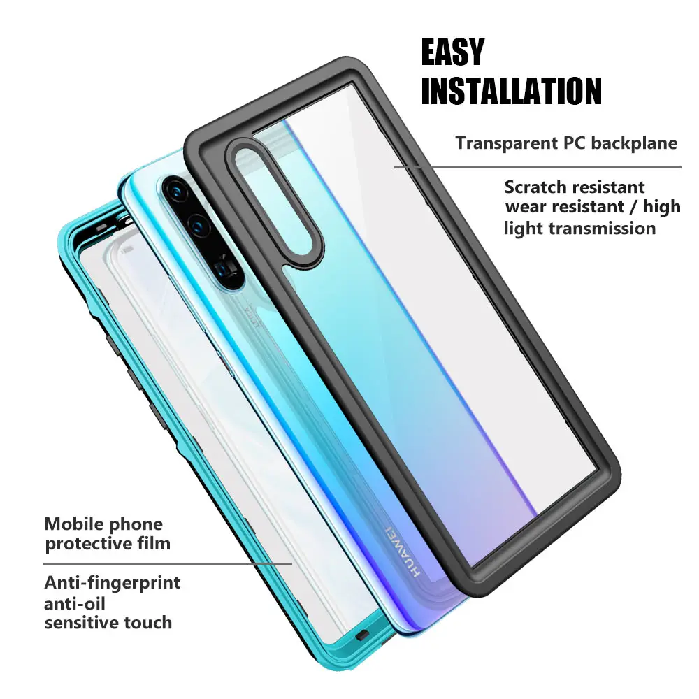 

Phone Case For Huawei P20 P30 P40 Pro Waterproof IP68 Diving Swim Proof Dustproof Case For Nova Mate 20 30 40 Pro Back Cover