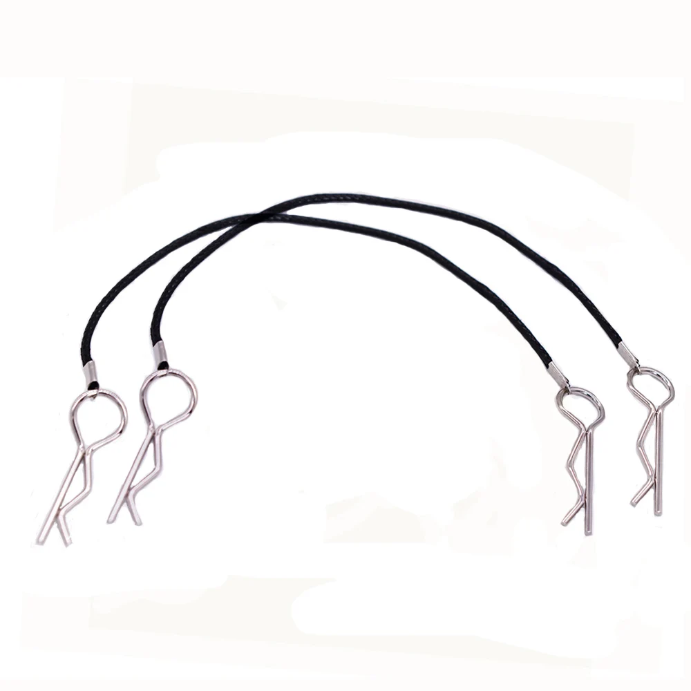 2 шт. черный зажим для крепления к корпусу RC зажимы R с веревками 1/8 гусеничного