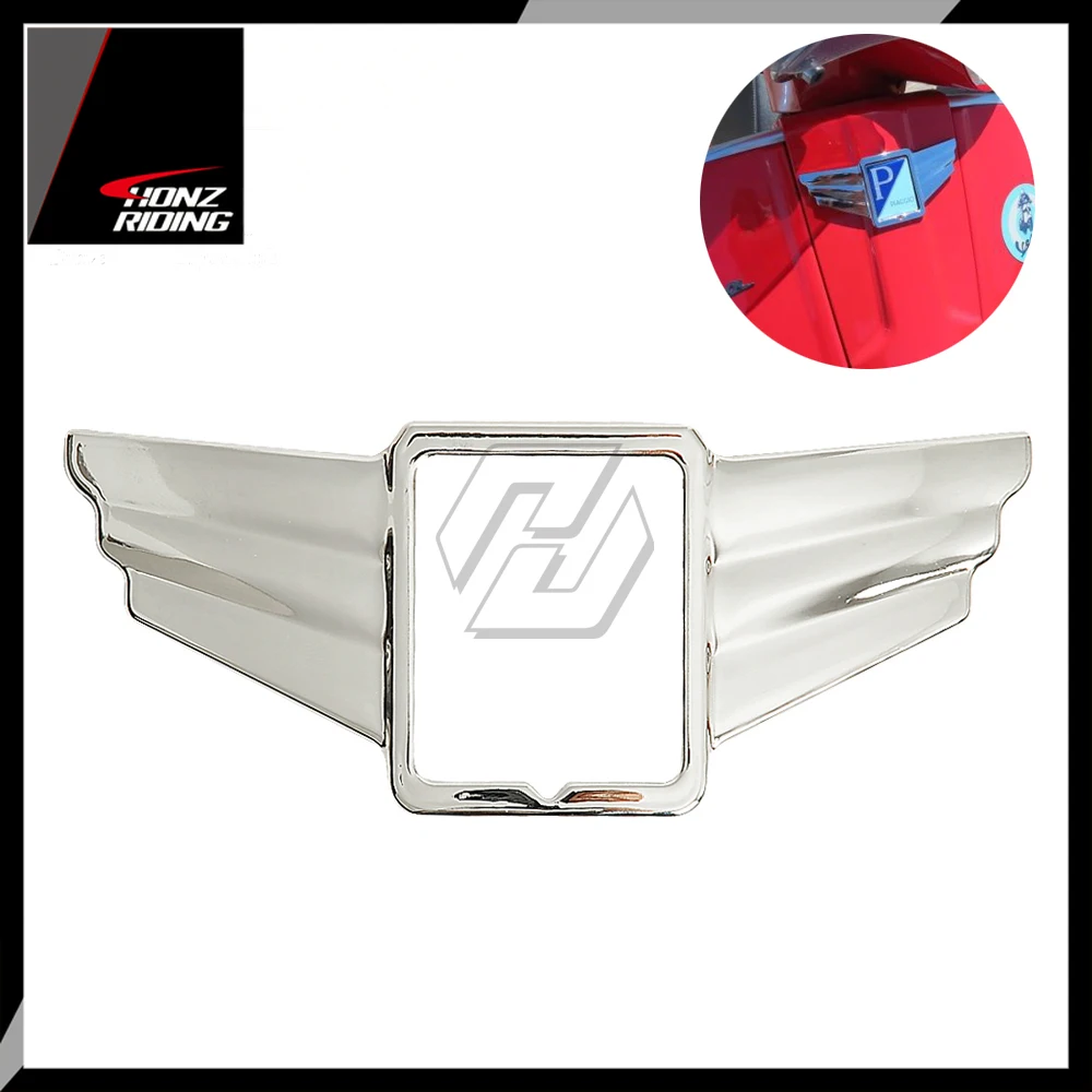 

For Piaggio Vespa S 50 2009-2014 S 150 2008-2009 Leader Motor Chrome Wings Logo Trim