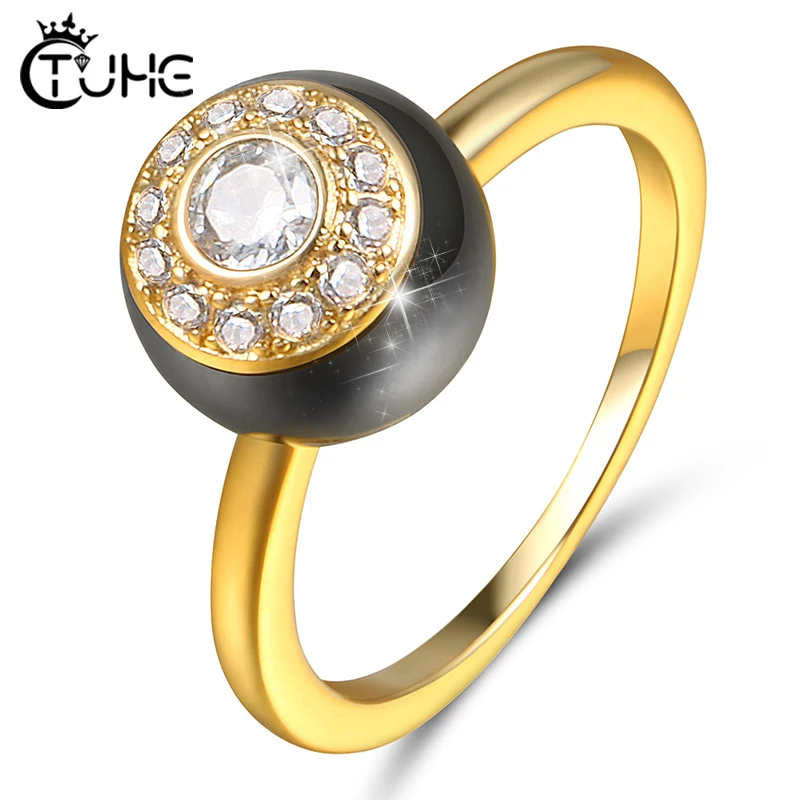 2 мм Ширина Цвета: золотистый розовый серебристый керамические кольца для женщин