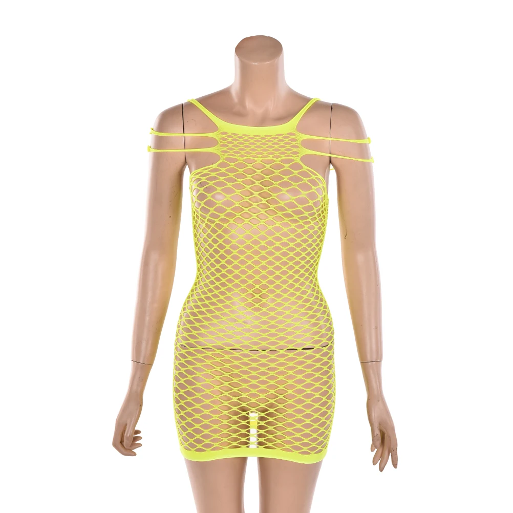 Сетчатое платье для куклы Эротическое нижнее белье женщин сексуальные костюмы в