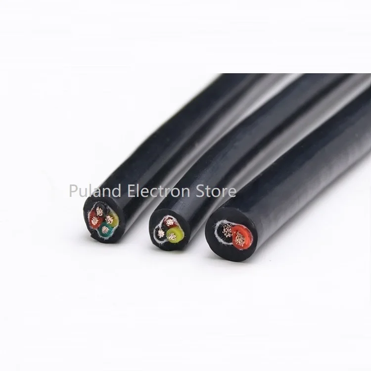 

Square 0.75mm Ultra Soft Sheath Wire 2 3 4Core Silicone Rubber Cable Insulated Flexible Copper High Temperature Power Line Black