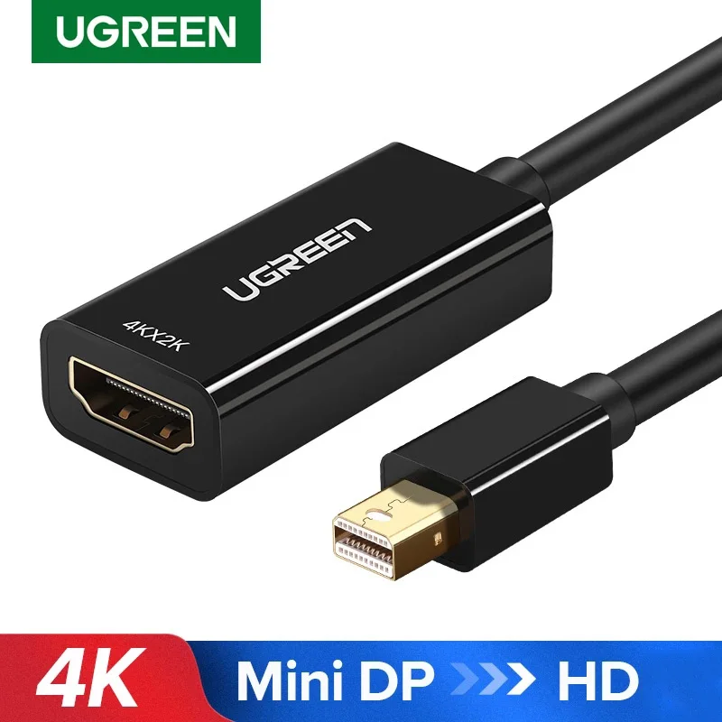 

Ugreen Mini DisplayPort to HDMI Adapter Mini DP Cable Video Audio Thunderbolt 2 4K/30Hz HD HDMI Converter for MacBook Air 13 Pro