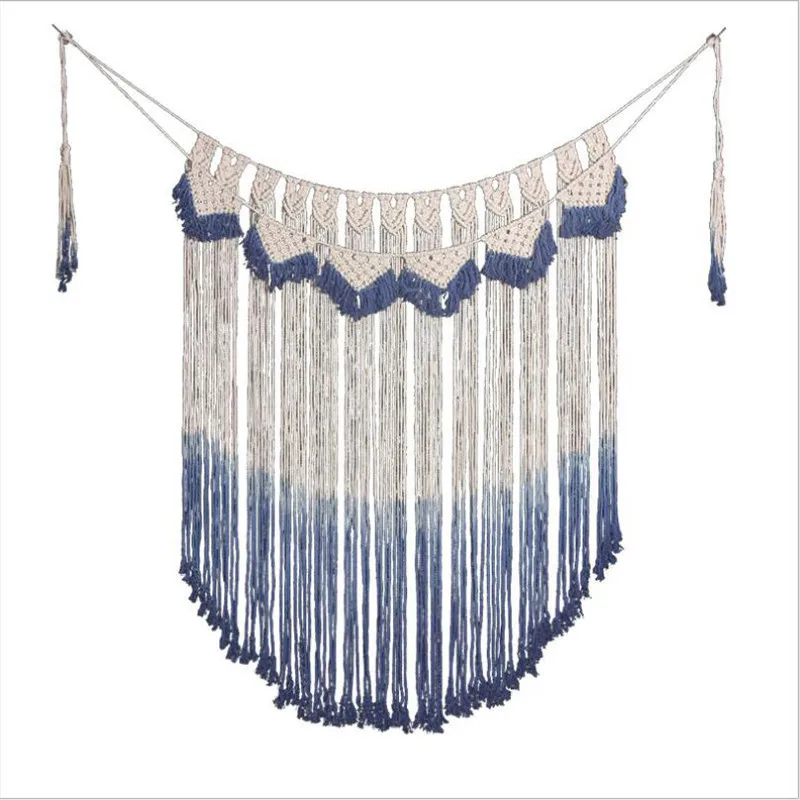 

Macrame Woven Wall Hanging Bohemian Wall Art Tapestry Wedding Party Backdrop for Bedroom Living Room Home Decoration 6 Color New