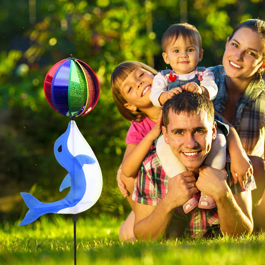 Мультяшный Радужный телефон дельфин красочный ветряной Спиннер мигающие