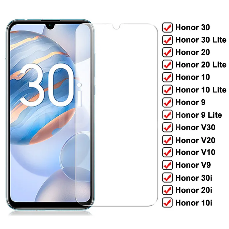 9D закаленное стекло для Huawei Honor 30 20 10 Lite V30 V20 V10 30i 20i 10i защита экрана 9 8 V9 Play