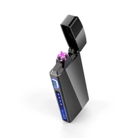 dual arc plasma lighter with led battery indicator rechargeable windproof electronic cigarette lighter for candles and stoves