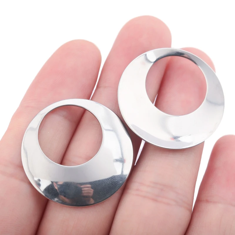 10 шт. круглые серьги из нержавеющей стали Подвески Круглые Diy коннекторы
