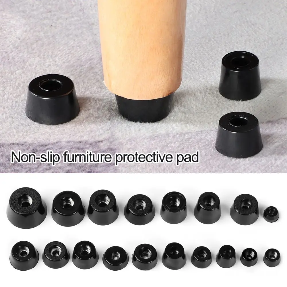 

10 pcs Black Rubber Foot Mat Cabinet Speaker Furniture Slip Feet Protective Pad Furniture Parts Instrument Accessories