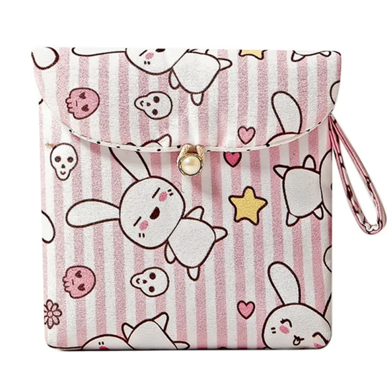 Мультяшная Милая гигиеническая сумка хлопковая тканевая для хранения салфеток