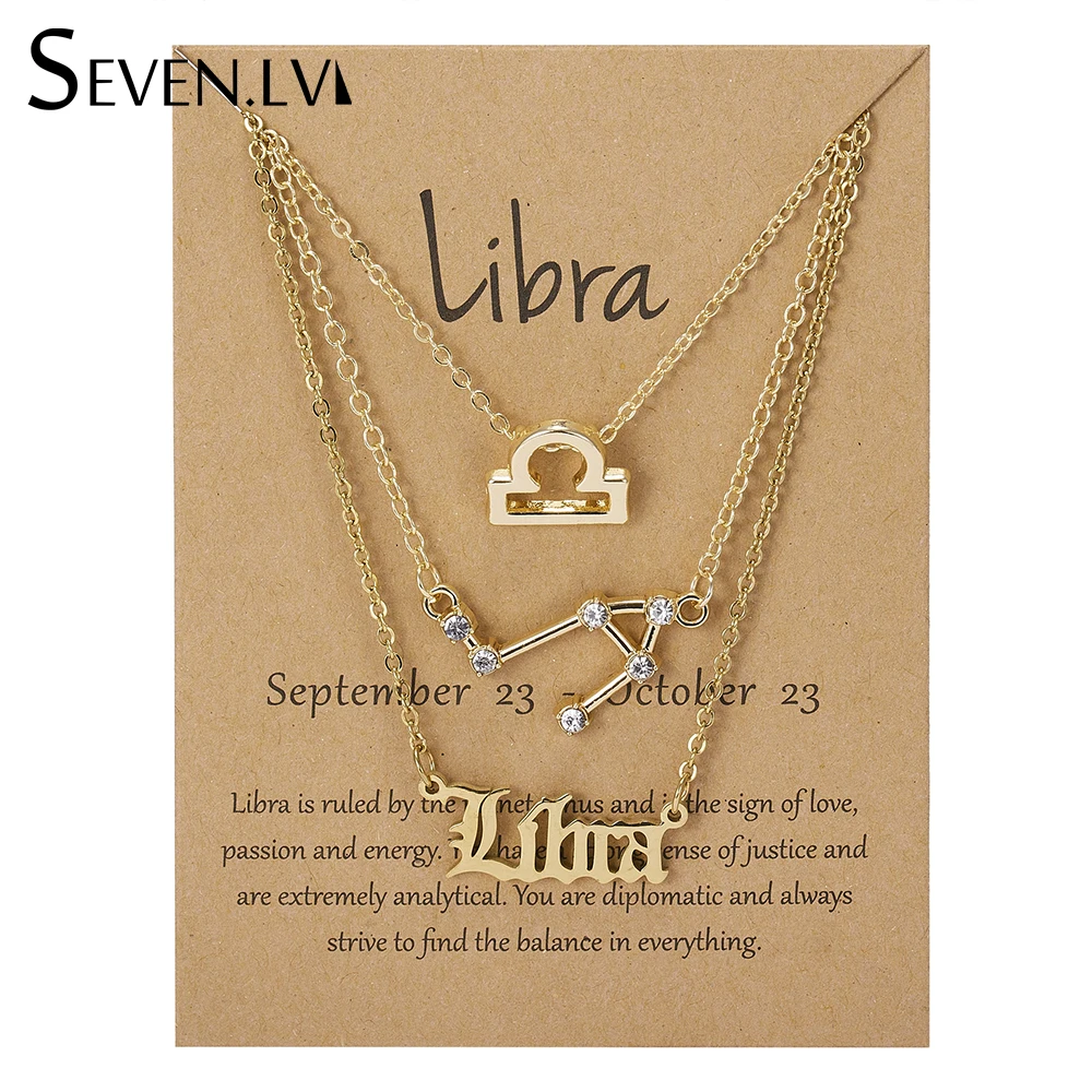 3 шт./компл. 12 созвездий ожерелье Овен Водолей очаровательные ювелирные изделия