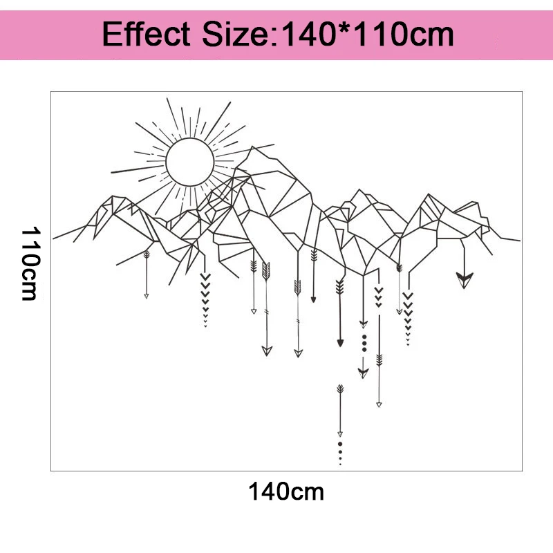 

Modern Geometric Line Wall Stickers Bedroom Living Room Sofa TV Creative Home Decor Self Adhesive Mural Vinyl Wall Decals