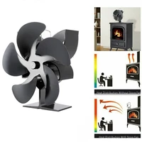 black fireplace 5 blades heat powered stove fan log wood burner ecofan quiet home fireplace fan efficient heat distribution