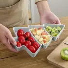 Креативная Рождественская елка в форме конфет, закусок, орехов, семена, сухофруктов, пластиковые тарелки, блюда, миска, поднос для завтрака