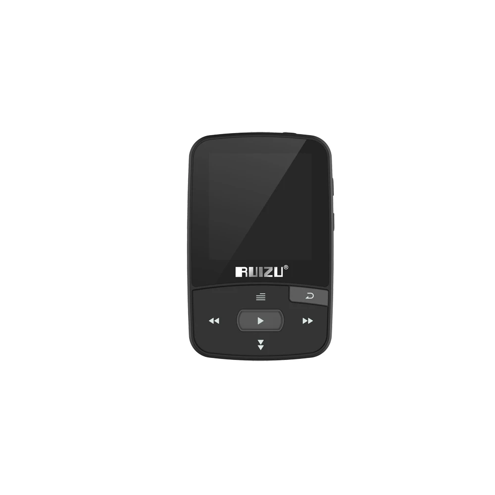 Black Спортивный мини Bluetooth Mp3 плеер Ruizu X50, музыкальный аудио Mp 3 с радио цифровым Hi-Fi экраном, Fm Flac Usb, 8 ГБ, без потерь - Цвет: Black
