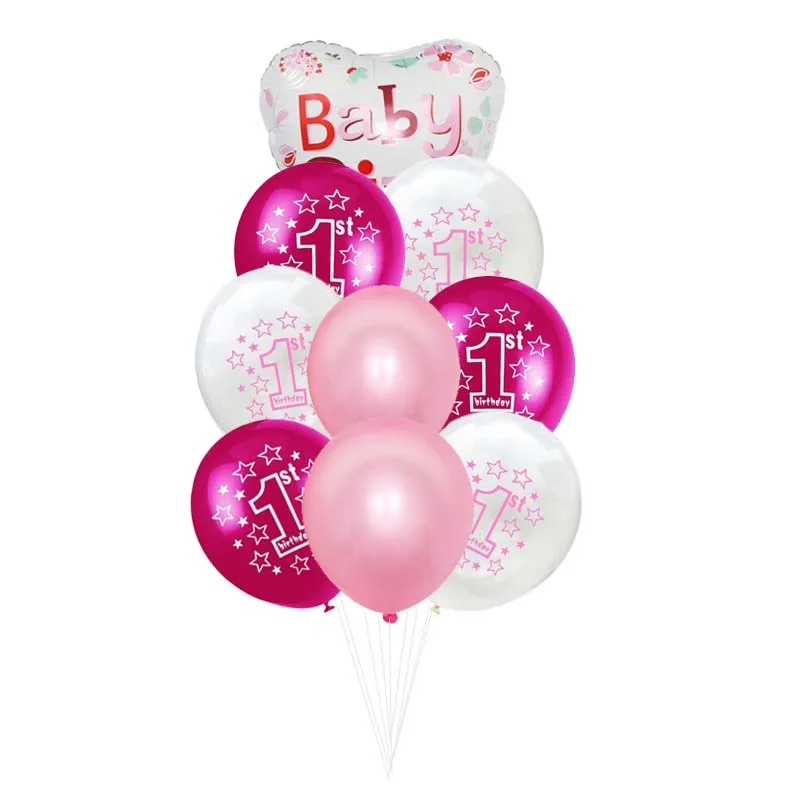 8 сезонов синие розовые воздушные шары из фольги для мальчиков и девочек