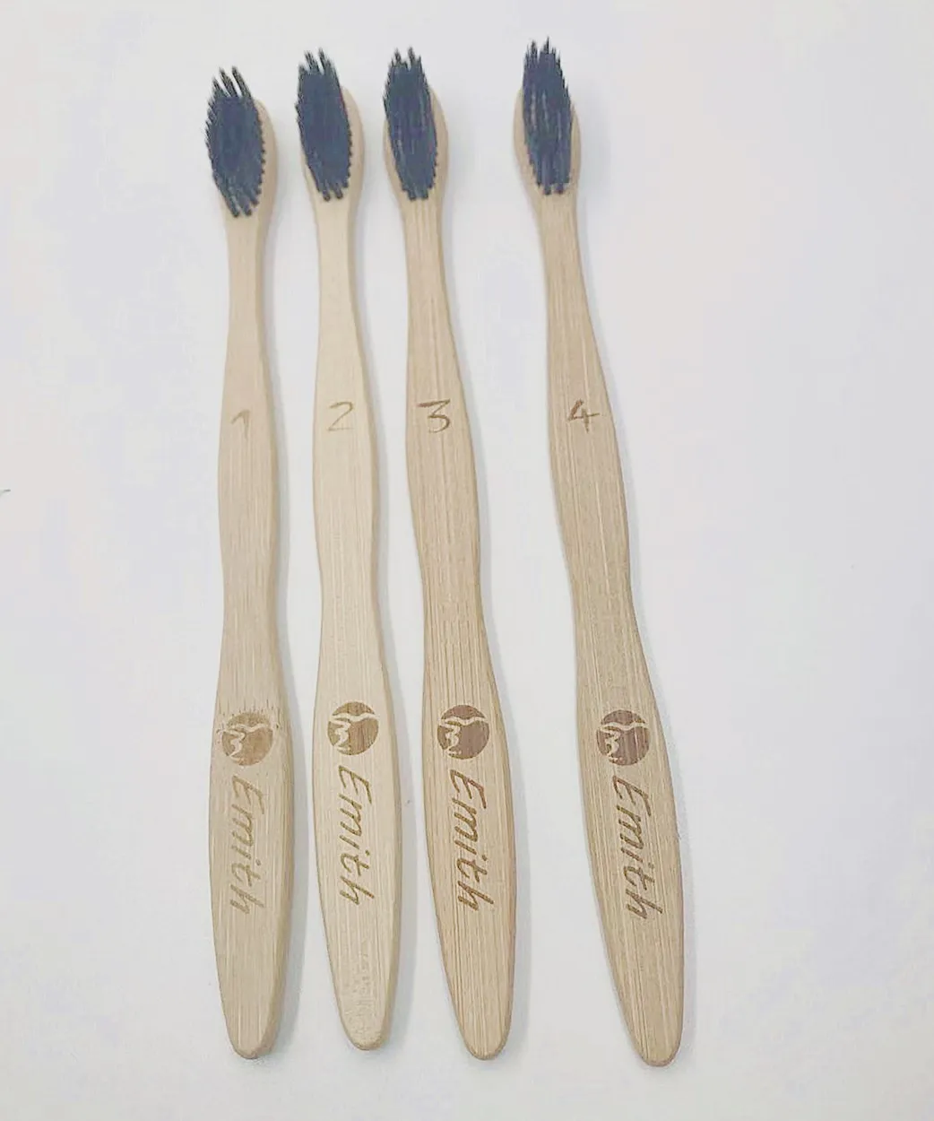 4 шт бамбуковые прослойки в Зубная щётка натуральный зубные щетки с мягкой