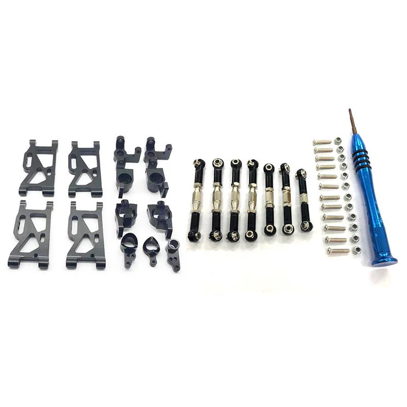 

for WLtoys 1:14 144001 RC Car Upgrade Parts Metal Steering Swing Arm Base C Rear Hub Seat Servo Pull Rod