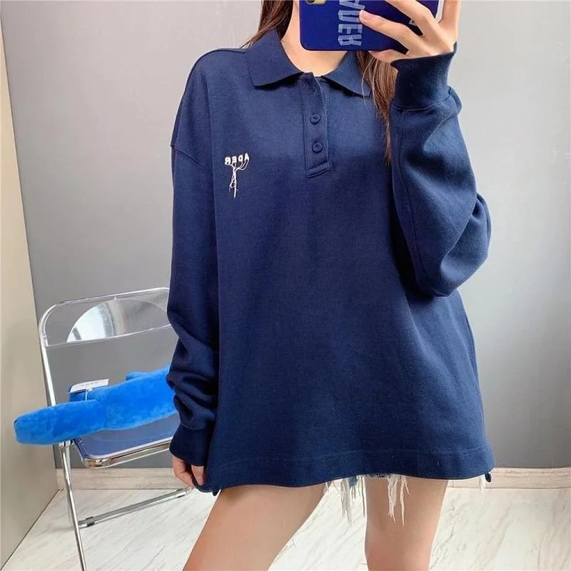 

22SS Lapel Logo Embroidery ADER ERROR Hoodies Men Women EU Size Pure Cotton ADER Pullover High Street Autumn Winter Tiny Spark