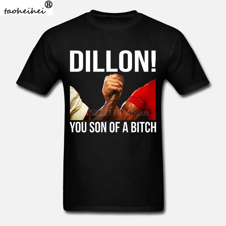 Футболка хищник топ с надписью Dillon You сын опущенный в стиле 80-х экшн-фильмов