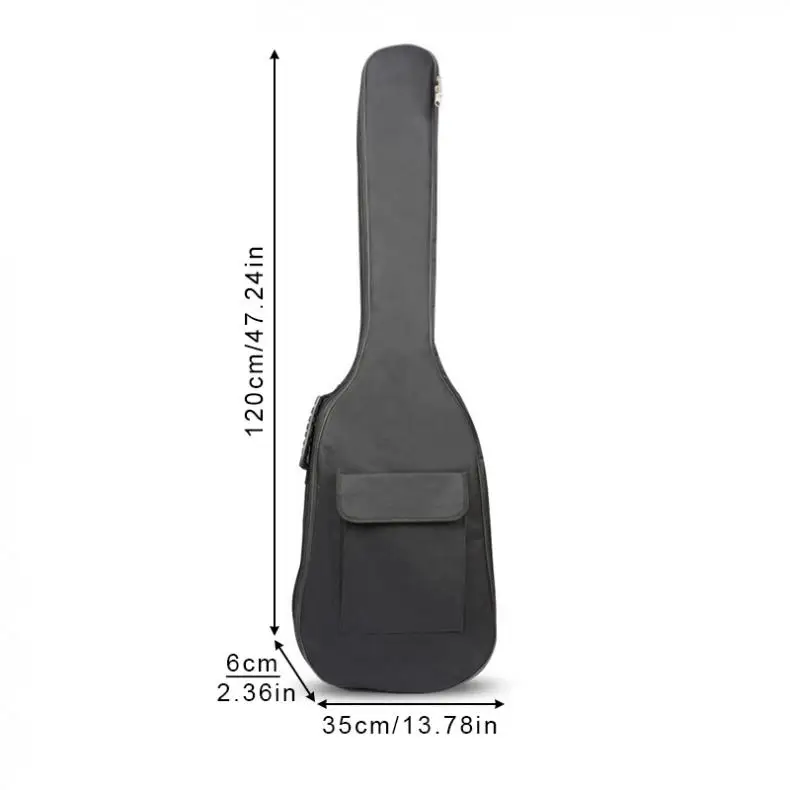 

Guitar Bags 120 x 35 x 6cm 600D 5mm Thick Cotton Electric Bass Bag Soft Case Waterproof Bag with Double Shoulder Backpack Padded