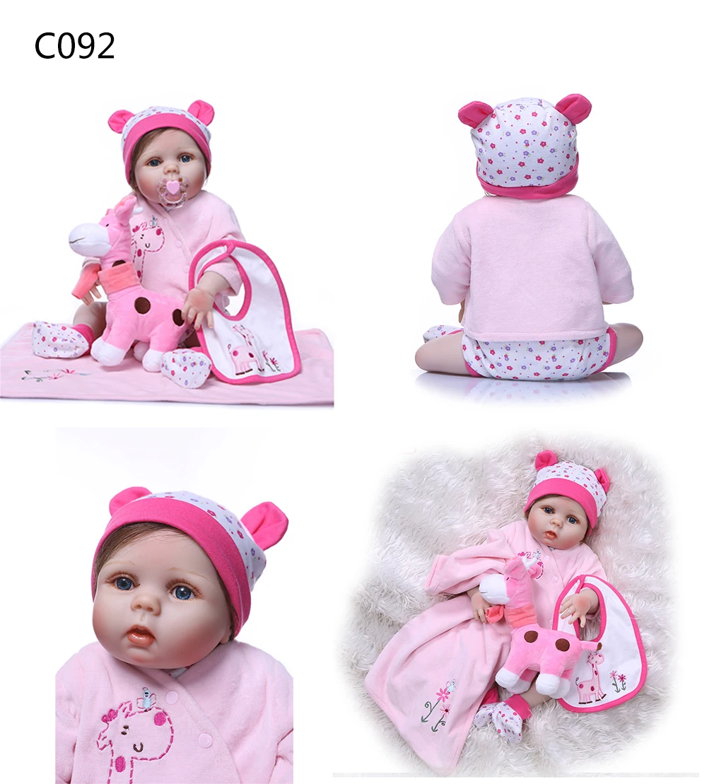 NPK 48/55 см всего тела силикона Reborn Baby Doll реалистичные куклы ручной работы модели игрушки для малышей Подарки На Рождество для детей