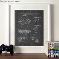 video game patent canvas print playstation vintage poster boys gifts wall decor gaming wall art pictures painting gamer room