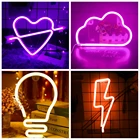 Светодиодный неоновый светильник, цветная Радужная неоновая вывеска, настенный светильник для дома вечерние, праздника, свадьбы, фестиваля, украшение, светильник ing