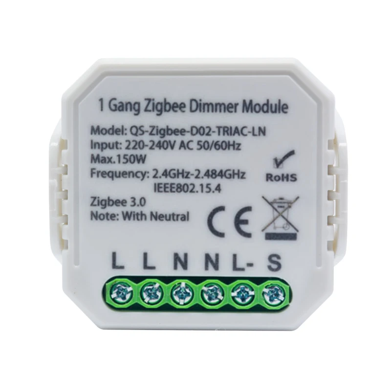 

Tuya Smart Zigbee Dimmer Smart Switch Module 1 2 Gang 220V With Neutral 2 Way Wireless Control Works With Alexa Google