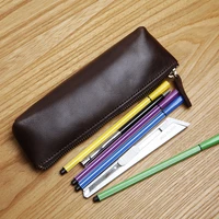 lanspace mens pencil case distress school pencil case handmade leather pencil case bag handmade coin purse