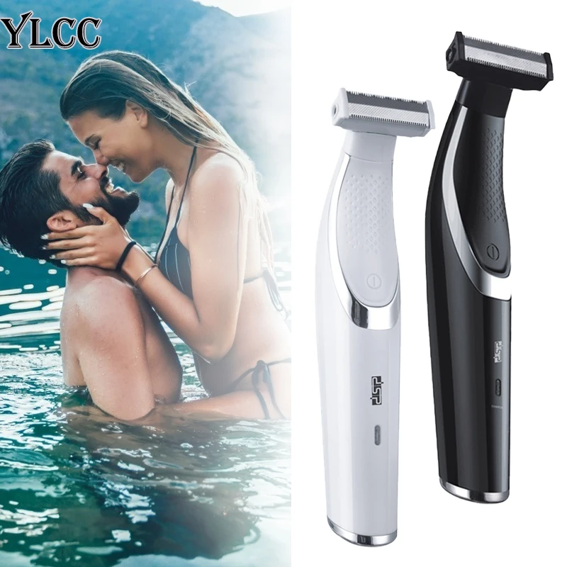 Aparador de Pêlos Máquina de Barbear de Cabelo para Homens Ylcc Unissex Elétrica Lady Shaver Navalha Depilação Indolor Biquíni Trimmer Rápido