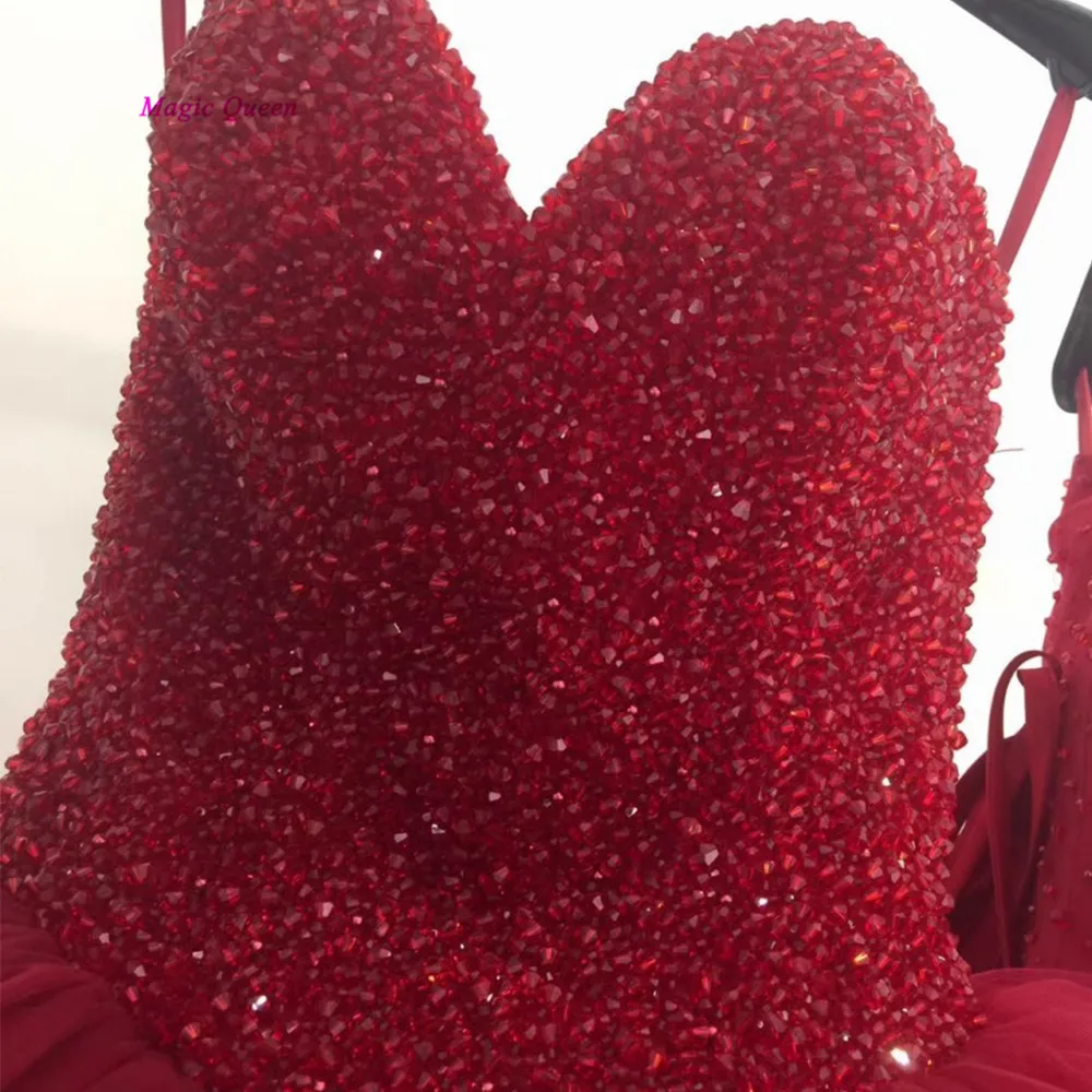 Dark Red Black Wedding Dresses 2020 Beads Corset Back Plus Size Gowns Princess Bride Dress African Vestido de Casamento | Свадьбы и