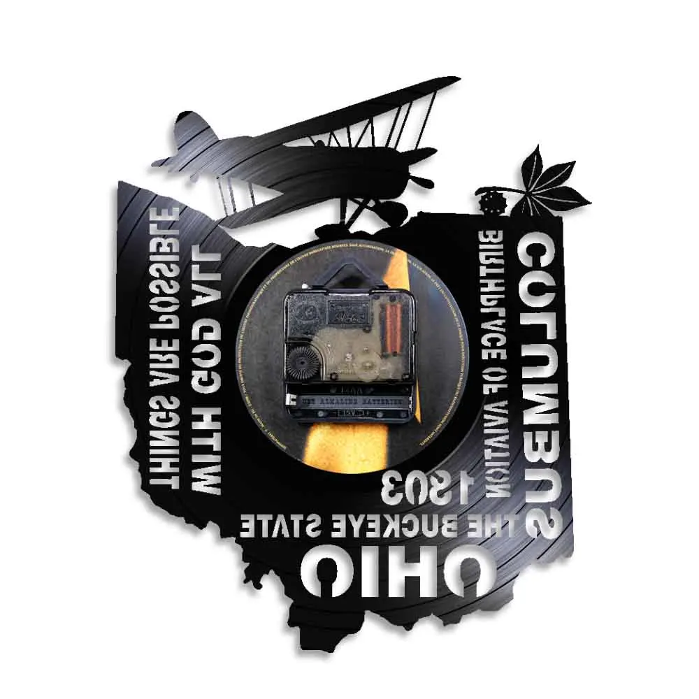 Настенные часы Buckeye State Ohio с изображением бога все возможные вещи место рождения