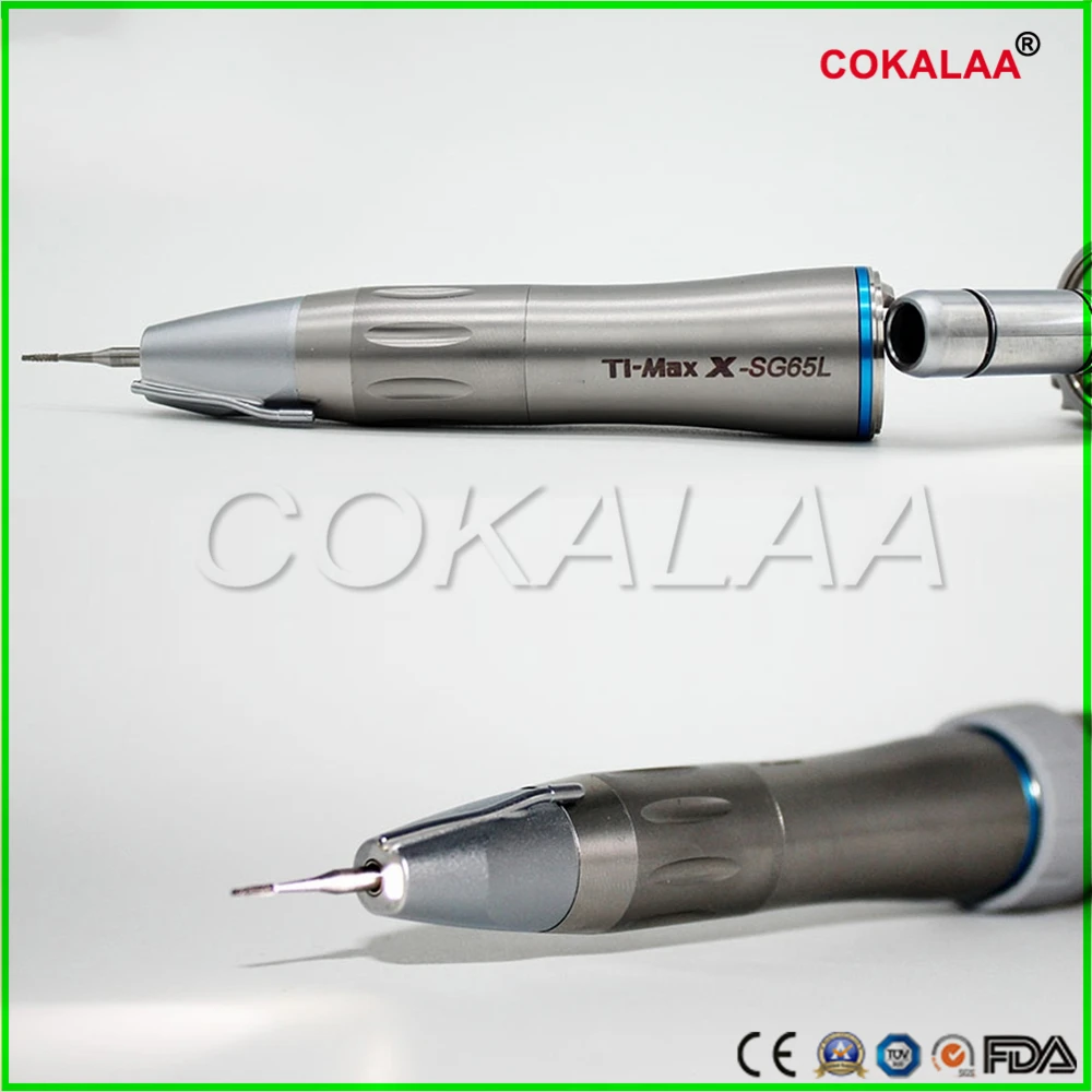 1 pc Dental surgical Low Speed handpiece SG65L/SG65 LED Fiber optic Straight Handpiece 1:1 with external irrigation