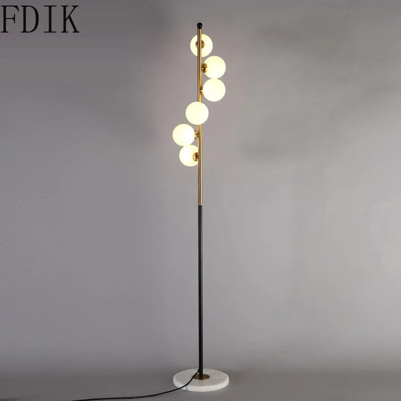 売却 北欧シンプルなガラスフロアランプアメリカスパイラル Led についてライトスタンド寝室リビングルームの装飾ホーム現代屋内照明