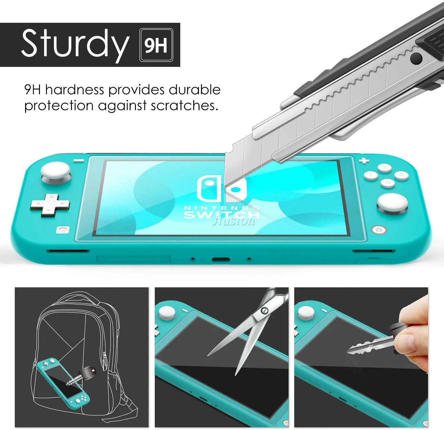 9 ч закаленное стекло для переключателя Lite 2 упаковки Защитная пленка Nintendo Switch Mini