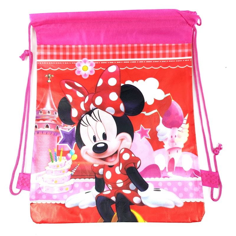 Mochila con temática de Minnie Mouse para fiesta de cumpleaños, bolsa de...
