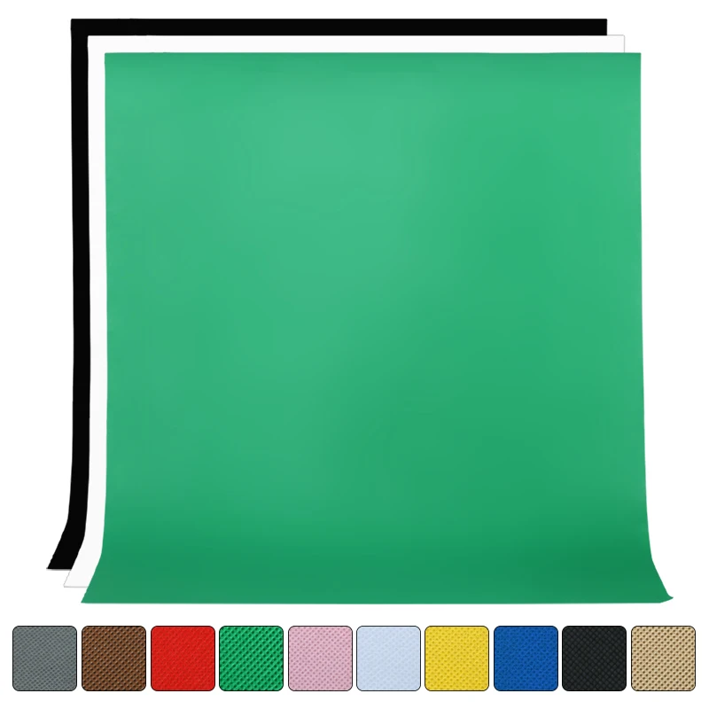 

1.6Mx2M/3M/4M Photography studio Green Screen Chromakey Background Backdrop for Photo lighting Non Woven Solid color Cloth